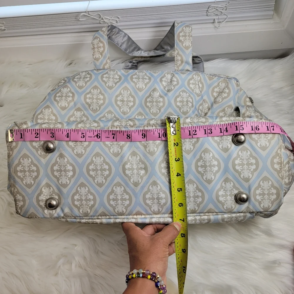 Ju.Ju-Be large travel diaper bag padded multipocket coated antigerm washable